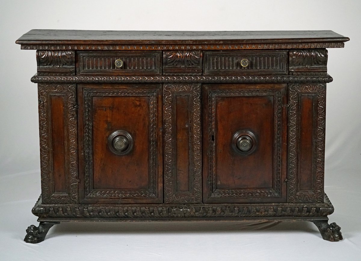 An Italian Walnut Credenza