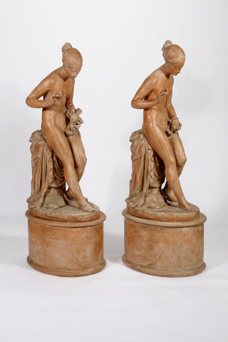 Two Allegorical Figures by Ezio Ceccarelli