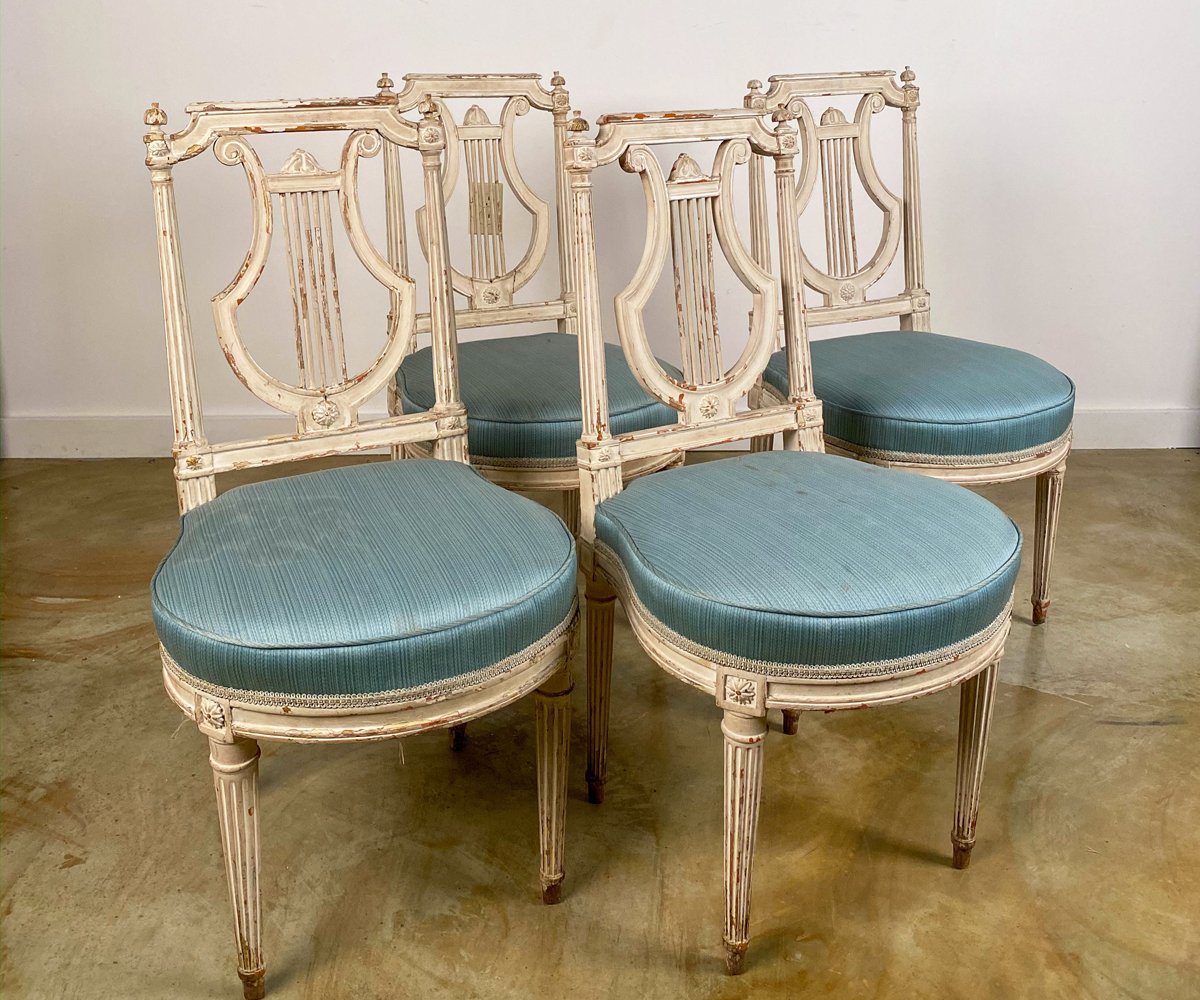 WF7481 Louis XVI Fabric King Louis Back Side Chair (Set of 2