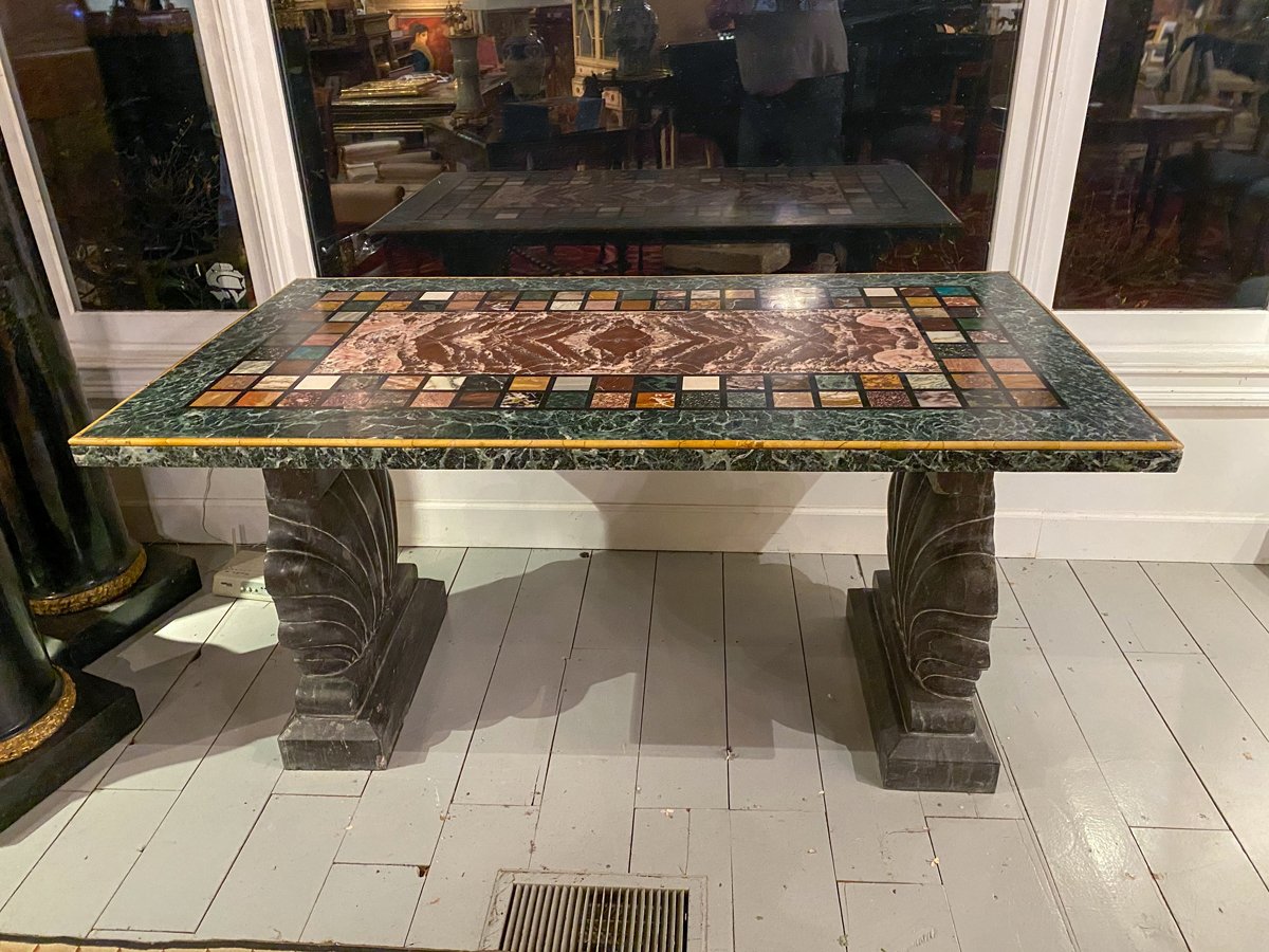 An Unusual “Specimen Petra Dura” Marble Top Table