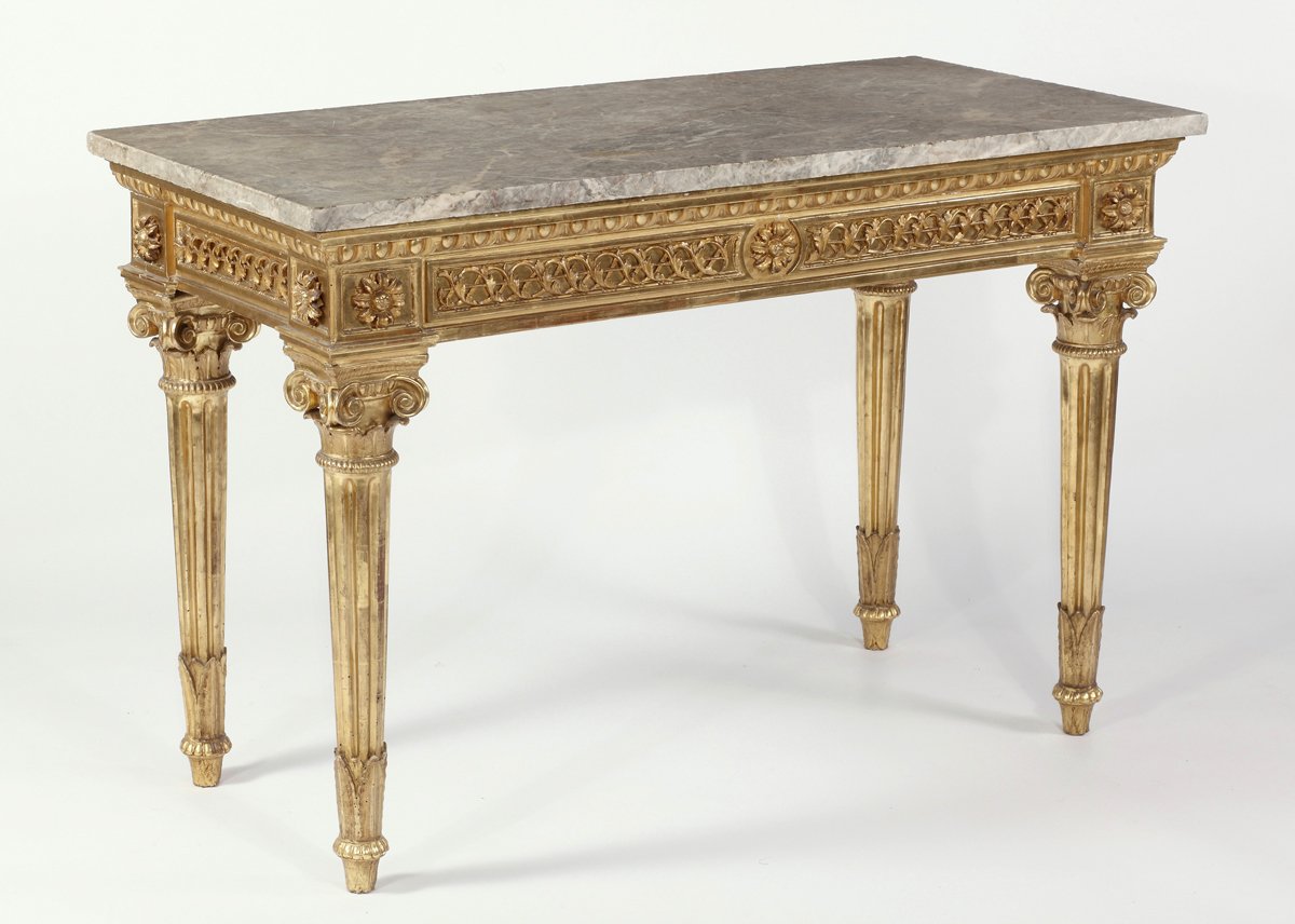 An Important Neoclassical Giltwood Console