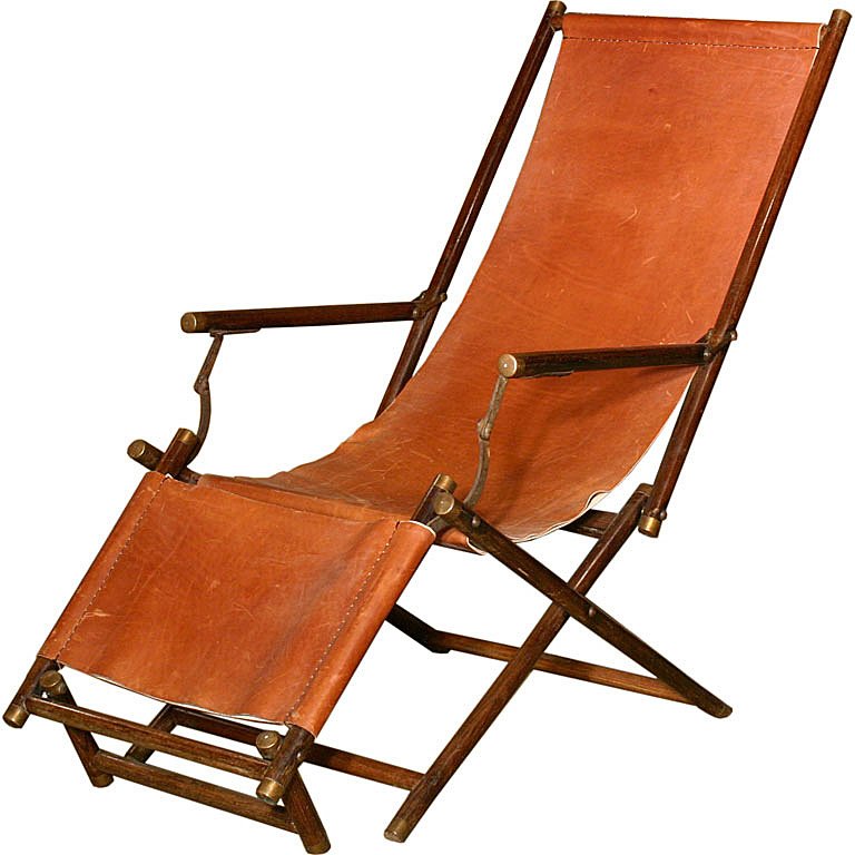 A Brass-Mounted Rosewood Campaign Armchair