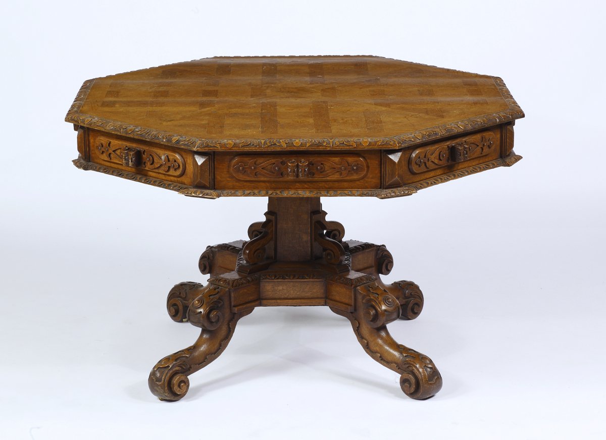A Unusual Gothic Revival Revolving Rent/Center Table