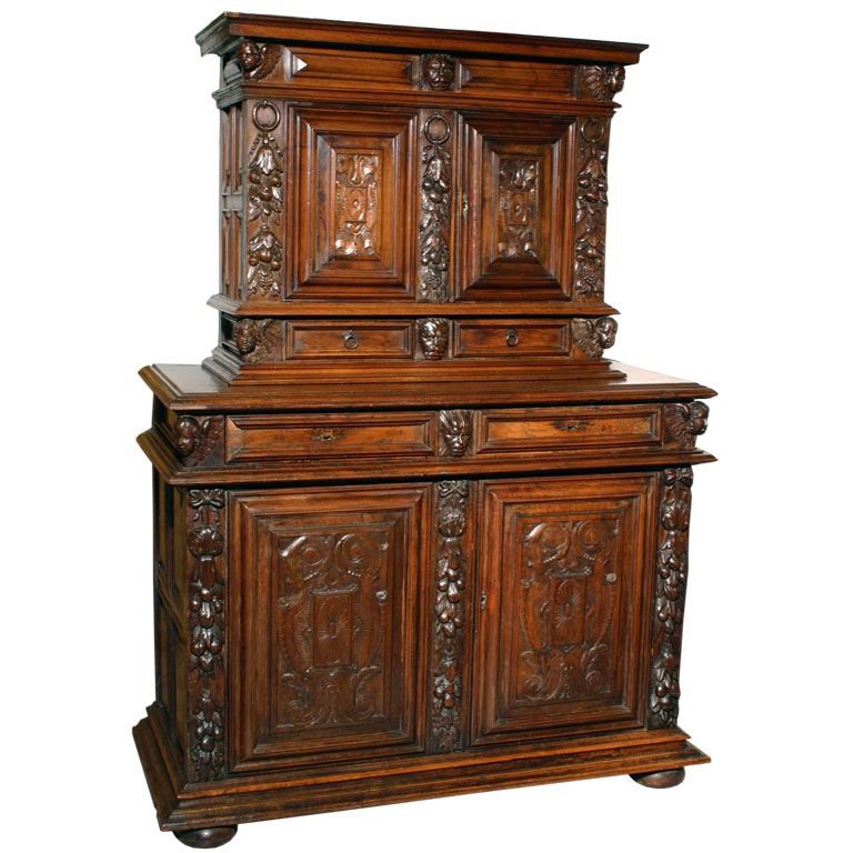 An Important Walnut  Armoire a Deux Corps