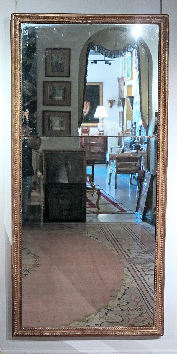 A Rare Louis XVI Giltwood Mirror